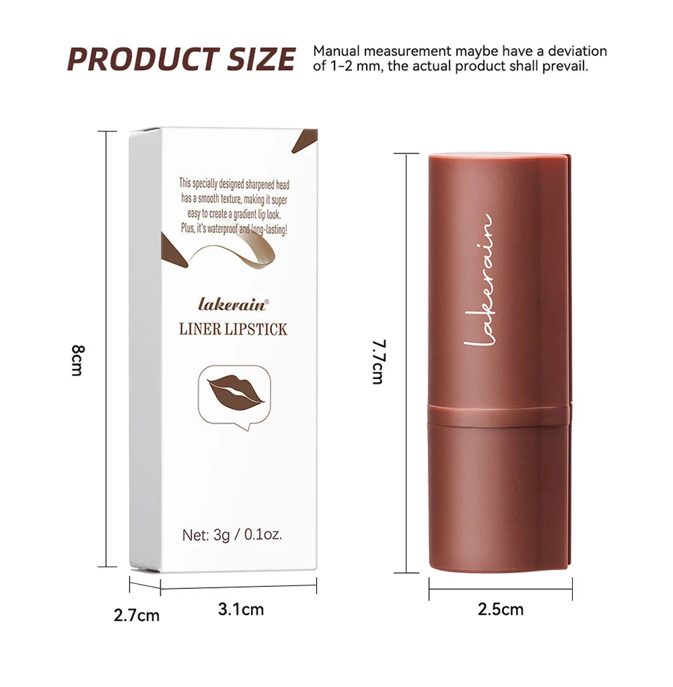 2-in-1 Waterproof Matte Lipstick and Lip Liner Crayon