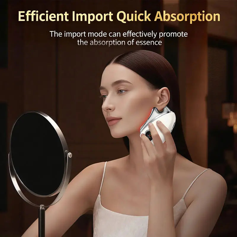 3-in-1 LED Microcurrent Facial Massager and Skin Contouring Wand