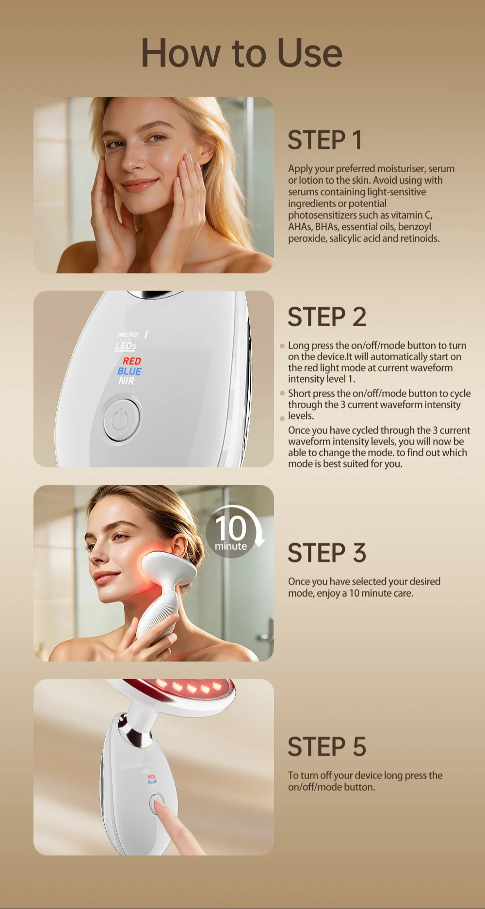 LED Facial and Body Skin Tightening and Sculpting Device - 19