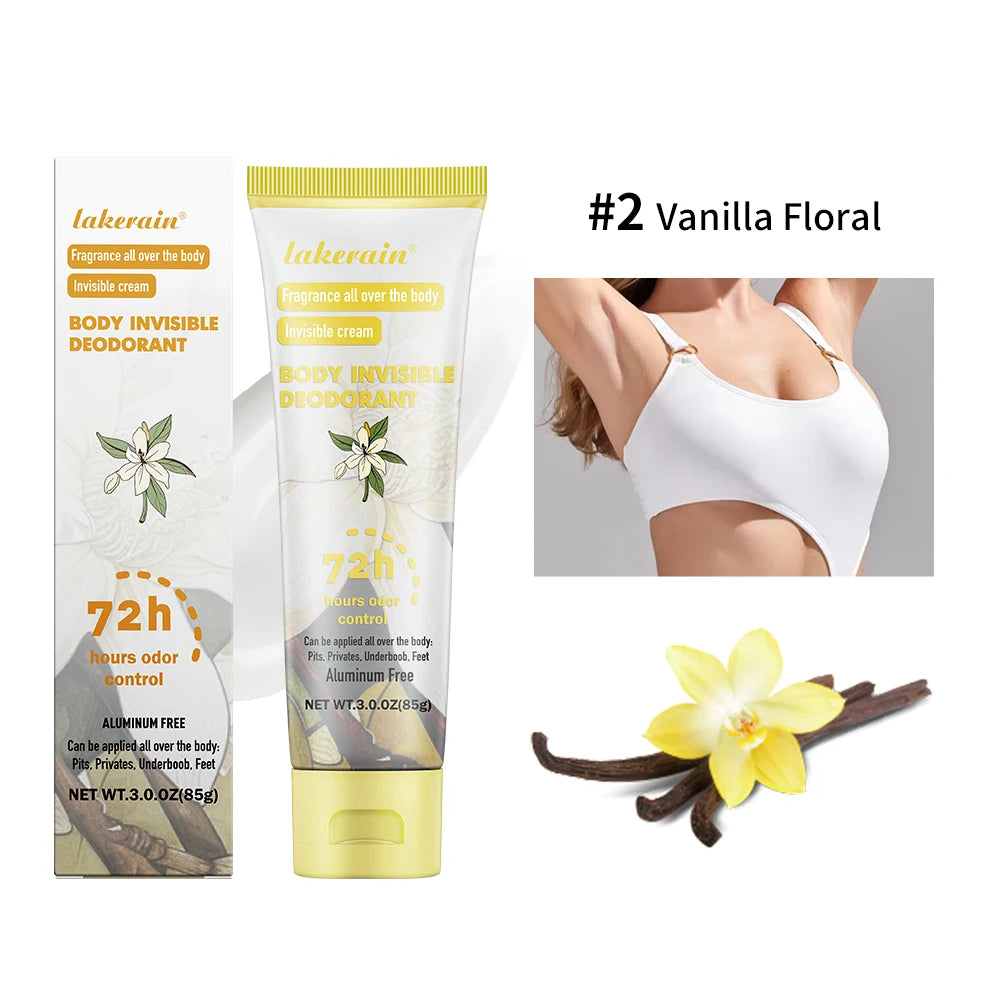 Long-Lasting Invisible Full Body Deodorant Cream
