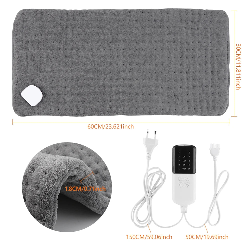 Electric Flannel Heating Pad for Pain Relief and Muscle Relaxation