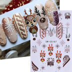 3D Christmas Cartoon Nail Art Sticker Decals