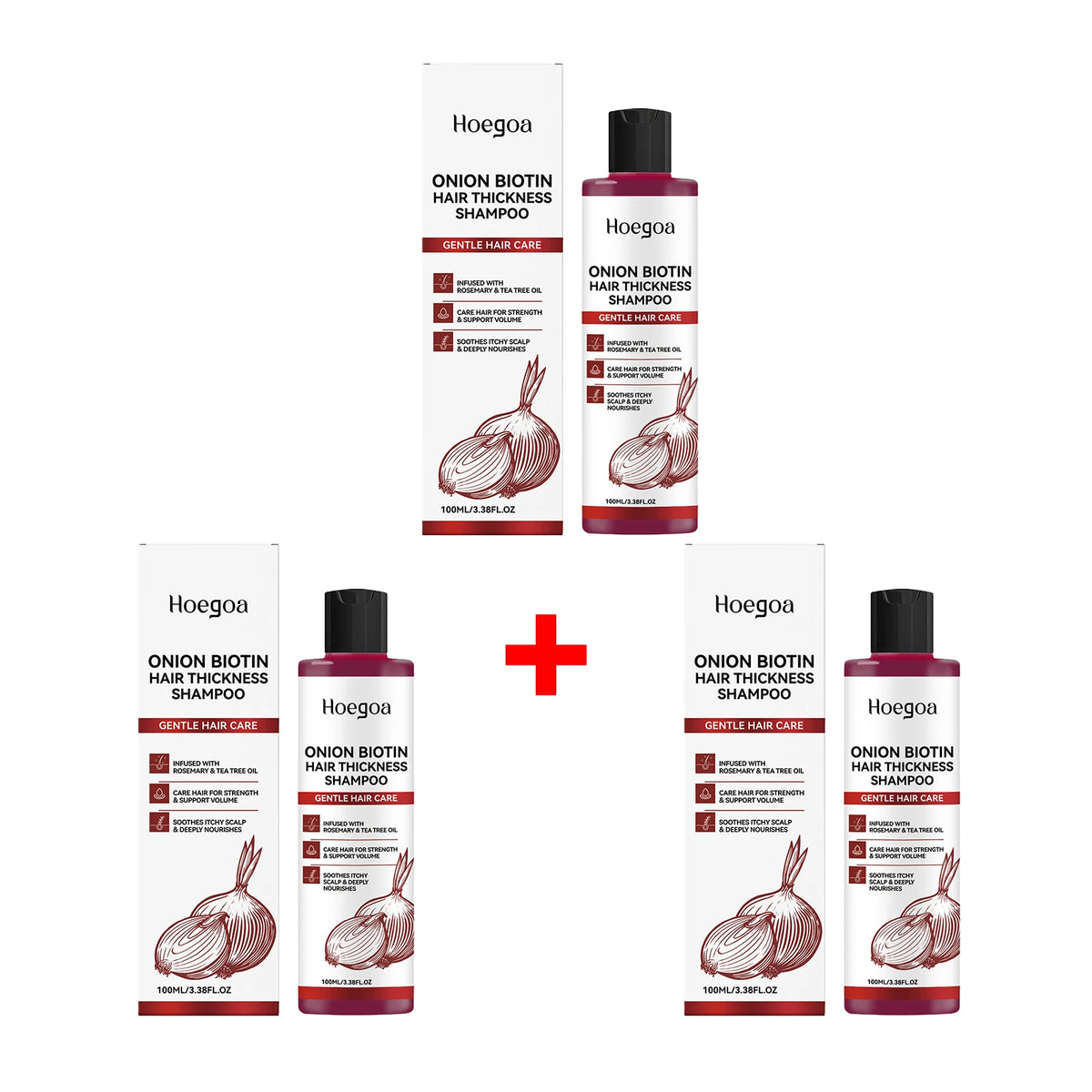 Onion Biotin Volumizing Shampoo for Hair Growth and Scalp Health