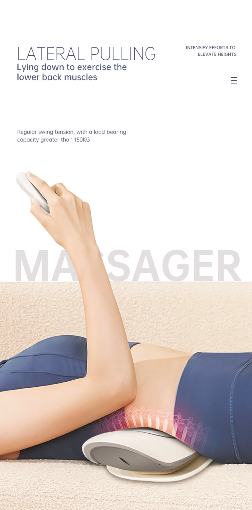 Electric Lumbar Traction Massager with Airbag Back Stretcher