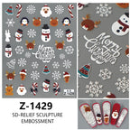 3D Christmas Cartoon Nail Art Sticker Decals