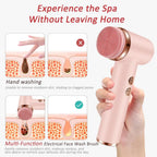 4-in-1 Waterproof Electric Facial Cleansing Brush