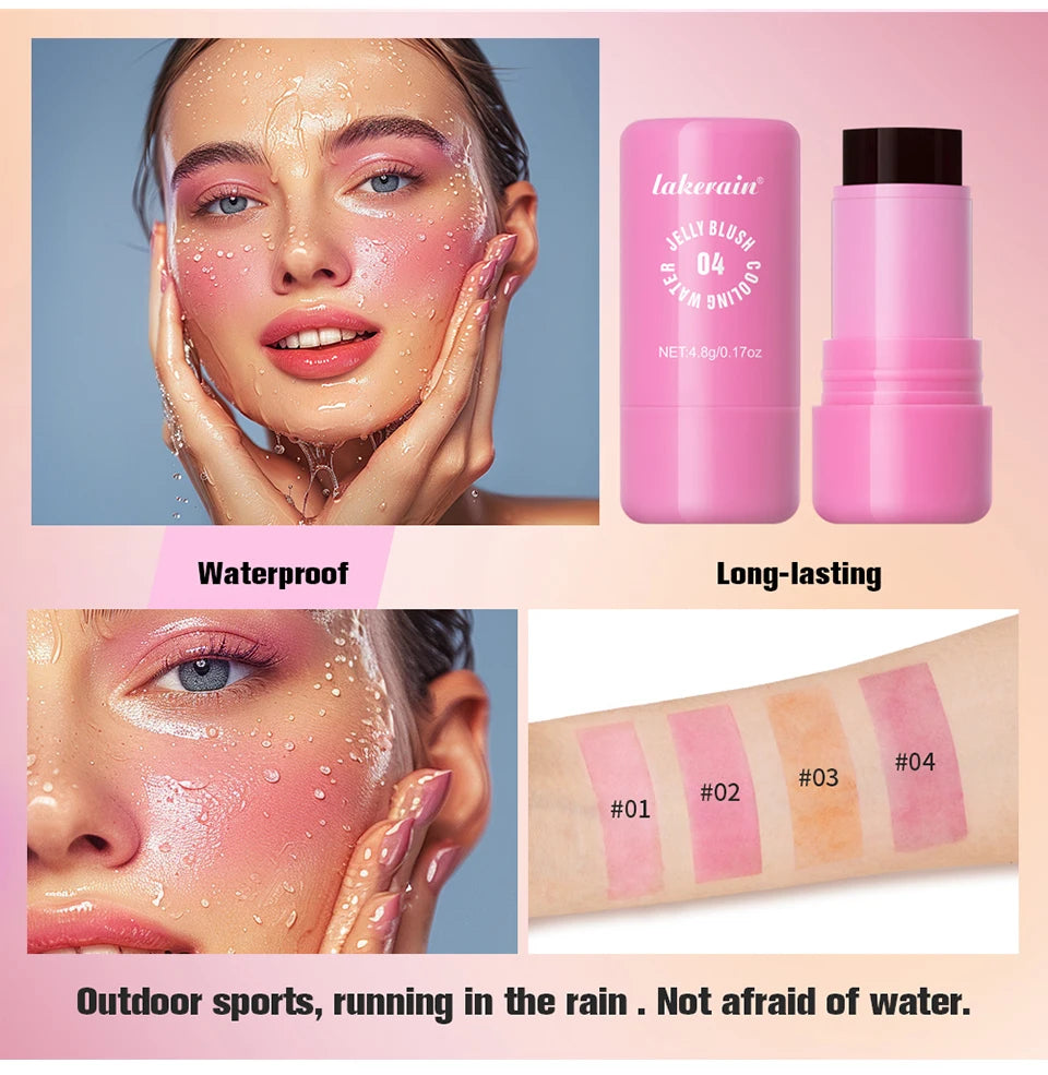 Cooling Water Jelly Blush Stick for Lips and Cheeks - 12