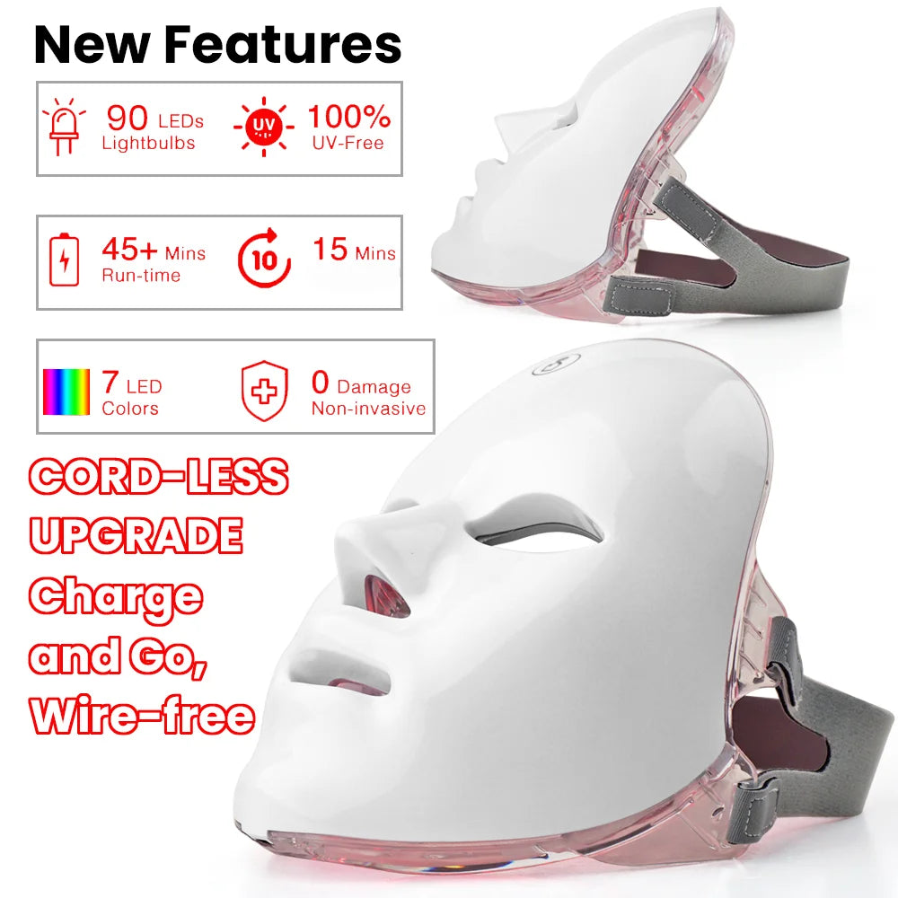 7-Color LED Light Therapy Facial Mask for Skin Rejuvenation