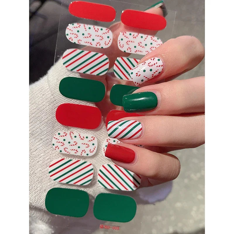 Christmas Snowflake Gel Nail Art Wraps - 19