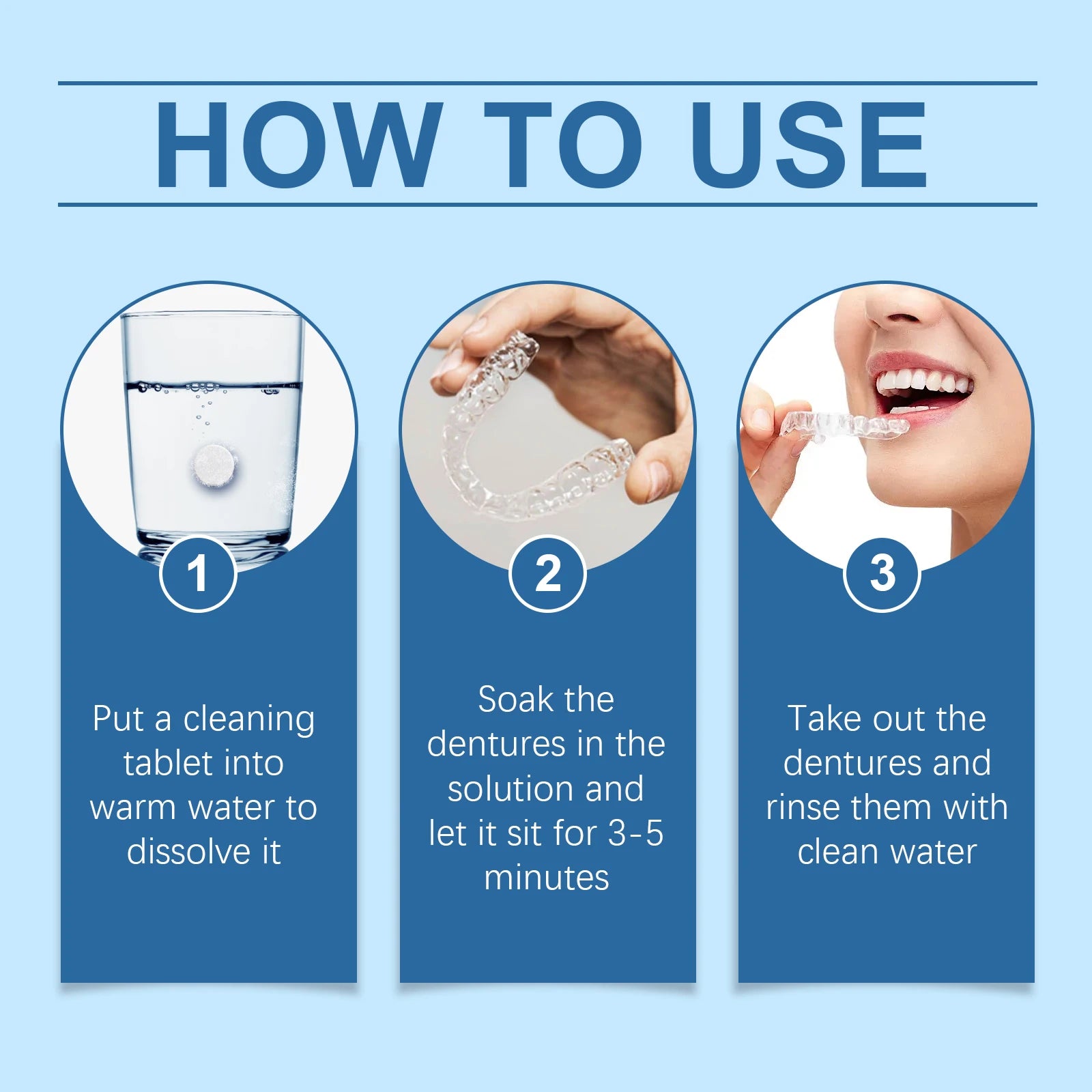 Effervescent Denture Cleaning Tablets for Retainers and Aligners - 12