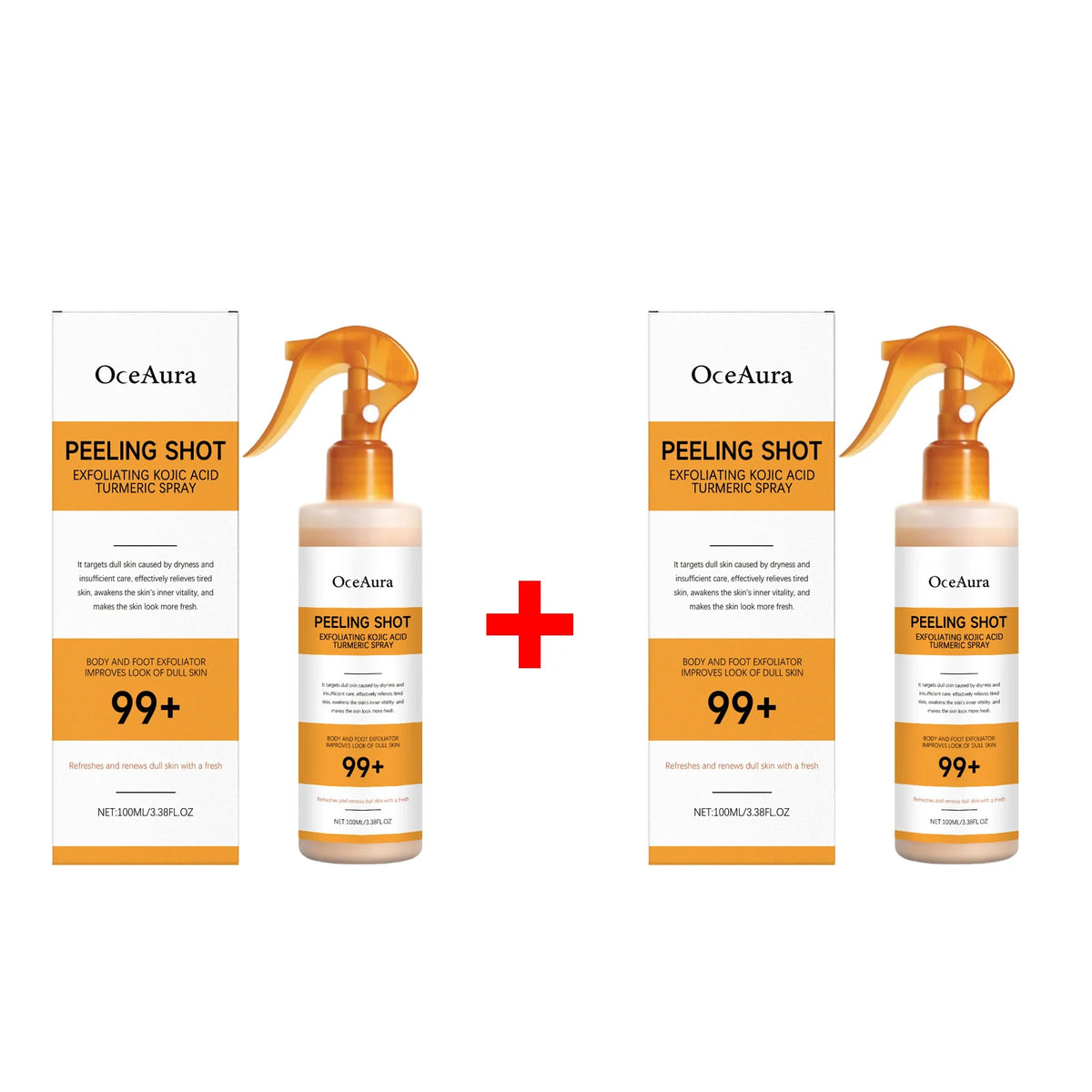 Exfoliating Brightening Spray for Smooth Skin and Callus Removal