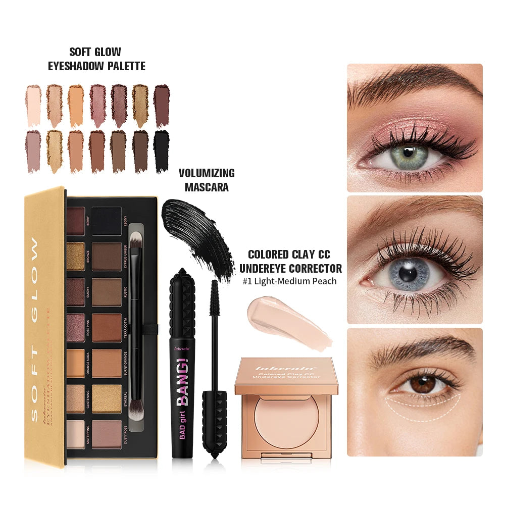 3-Piece Professional Eye Makeup Essentials Kit