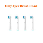 Rechargeable Rotating Electric Toothbrush with 4 Brush Heads