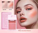 2-in-1 Cream and Powder Blush Palette for Long-Lasting Makeup
