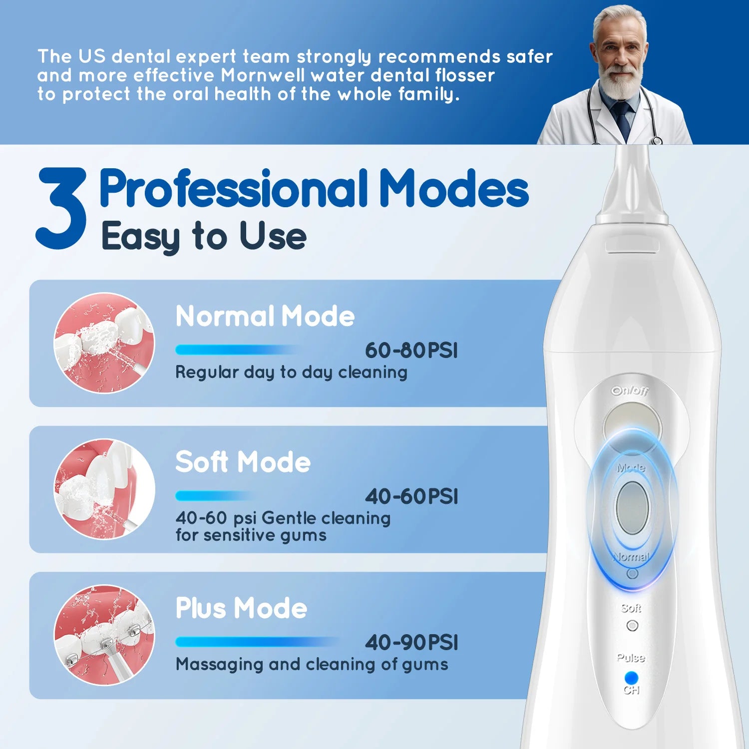 Portable Electric Water Flosser and Teeth Whitening Kit - 3
