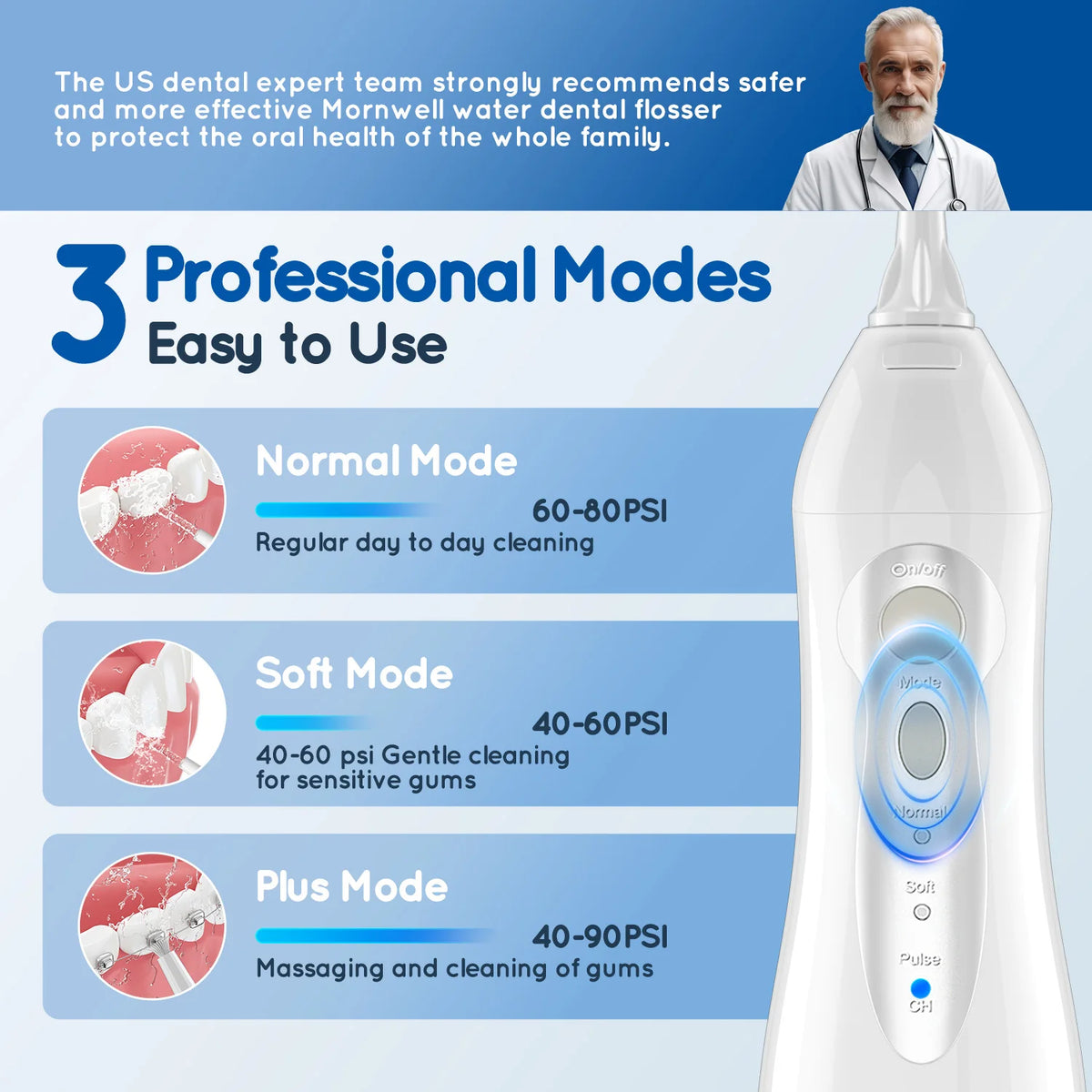 Portable Electric Water Flosser and Teeth Whitening Kit