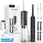 2-in-1 Portable Electric Toothbrush and Water Flosser Combo