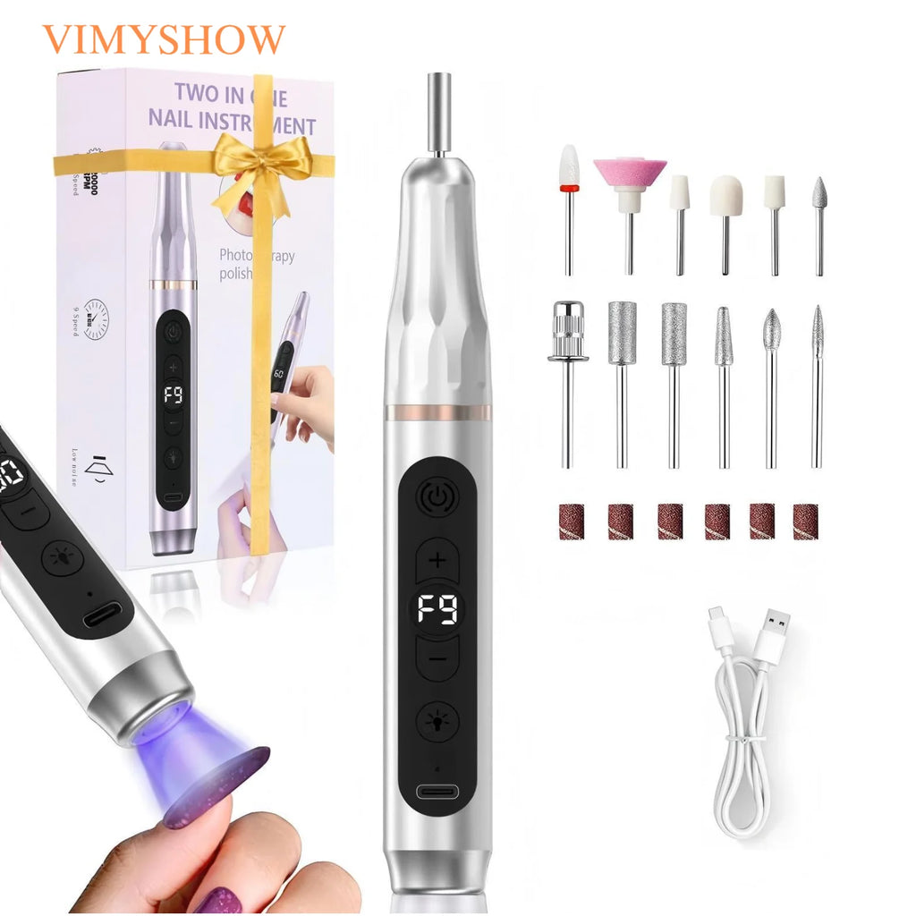 Professional Cordless Electric Nail Drill and UV Lamp Kit