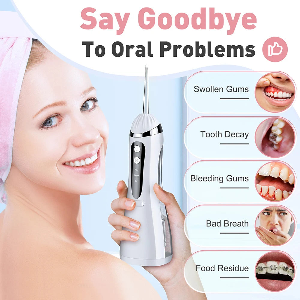 Portable Rechargeable Oral Irrigator Dental Water Flosser - 2