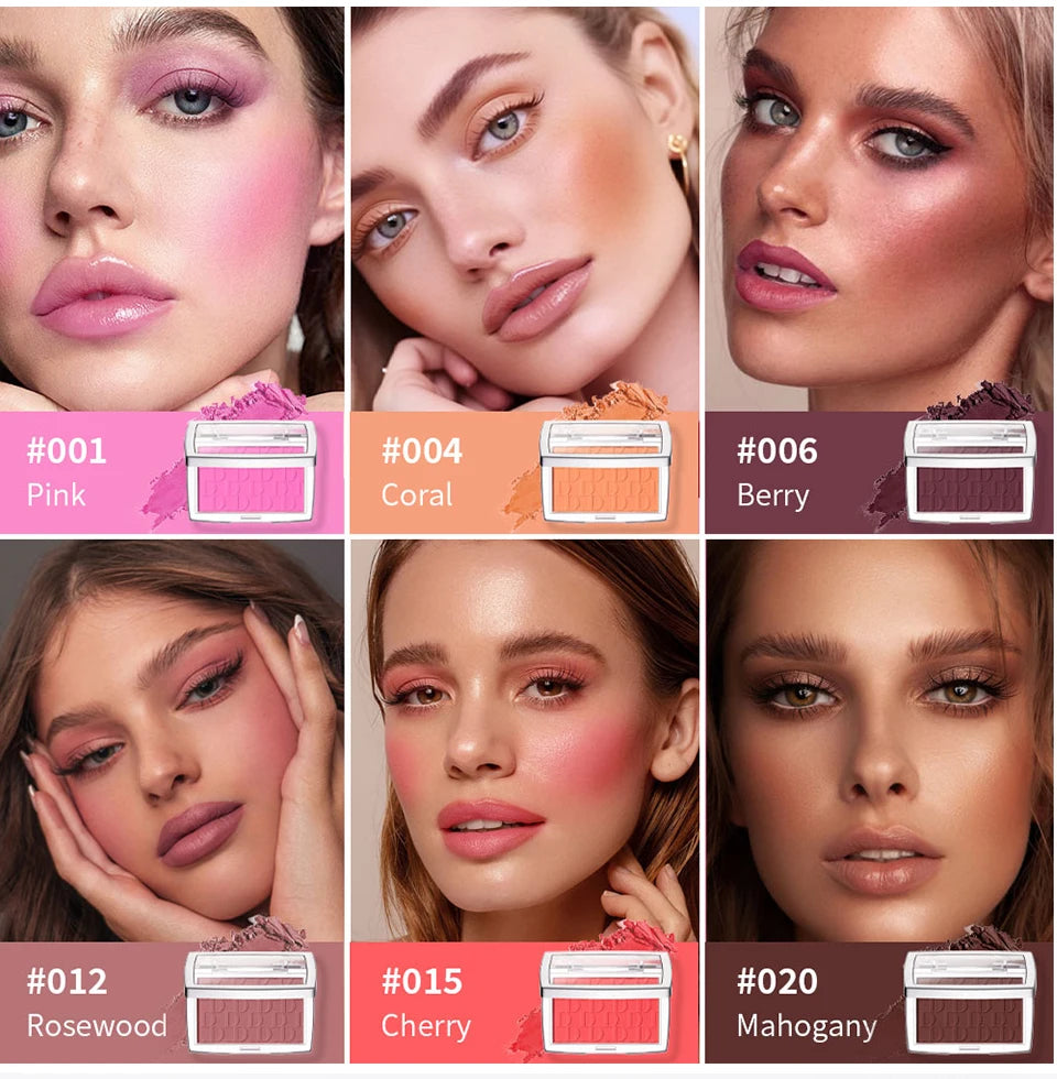 Matte Embossed Face Blush Palette