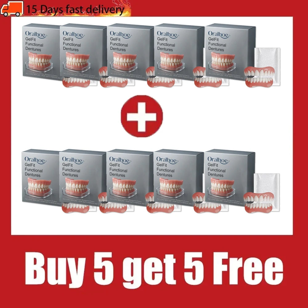 Comfortable Silicone Temporary Dentures for Natural Smile