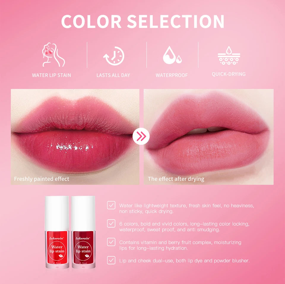 2-in-1 Waterproof Long-Lasting Lip Tint and Liquid Blush