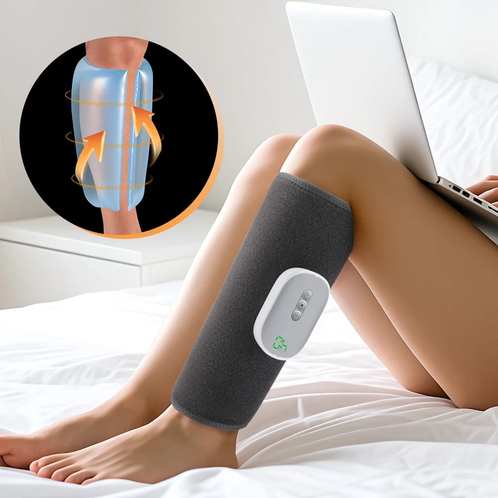 Wireless Air Compression Leg and Calf Massager for Muscle Recovery