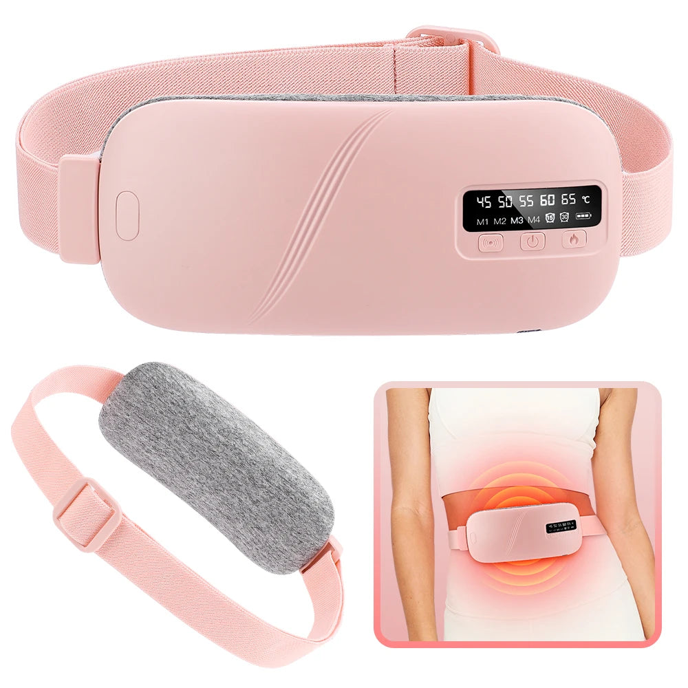 Portable Cordless Menstrual Heating Pad with Vibration Massage