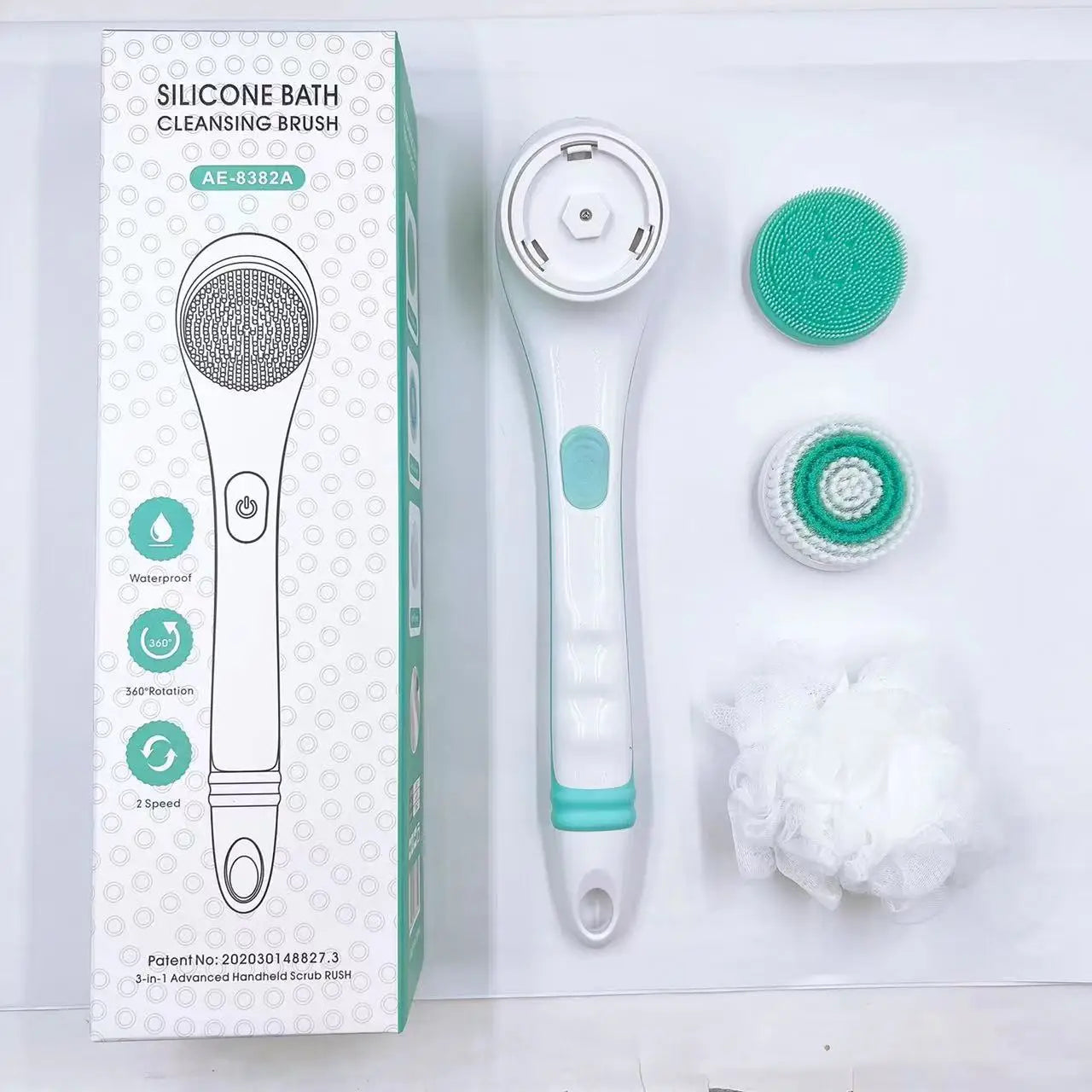 Electric Long Handle Bath Brush and Exfoliating Back Scrubber - 9