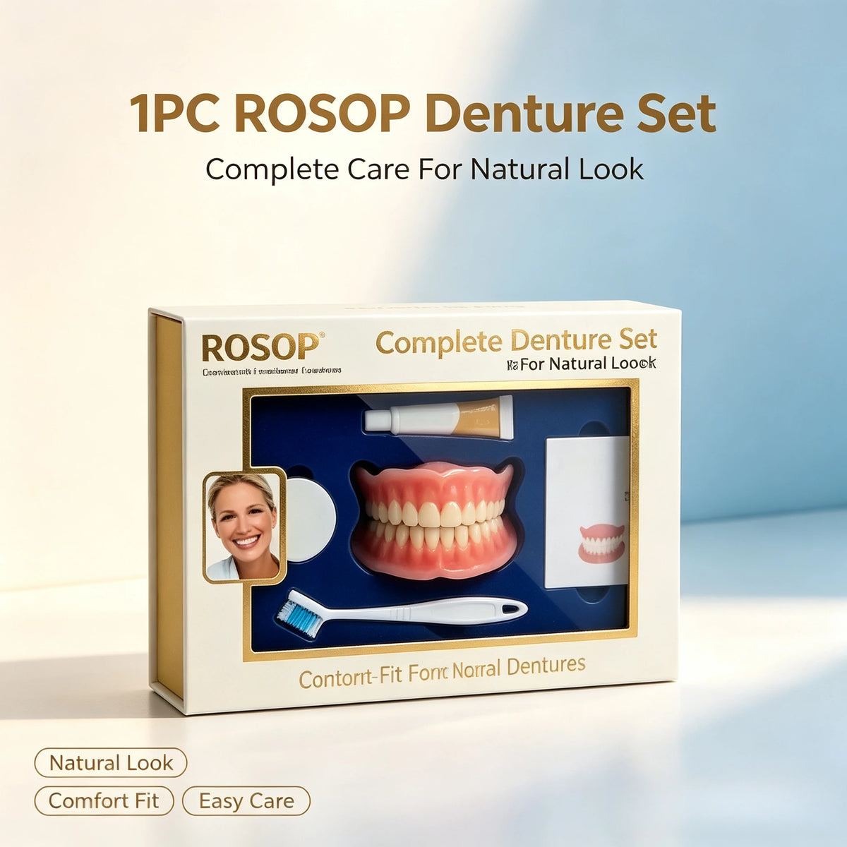 Cosmetic Silicone Denture Set for Natural Smile Makeover