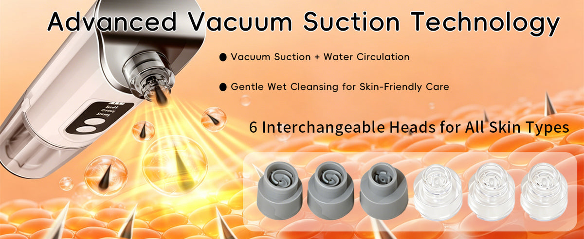 Electric Pore Vacuum and Blackhead Remover with Hydration System