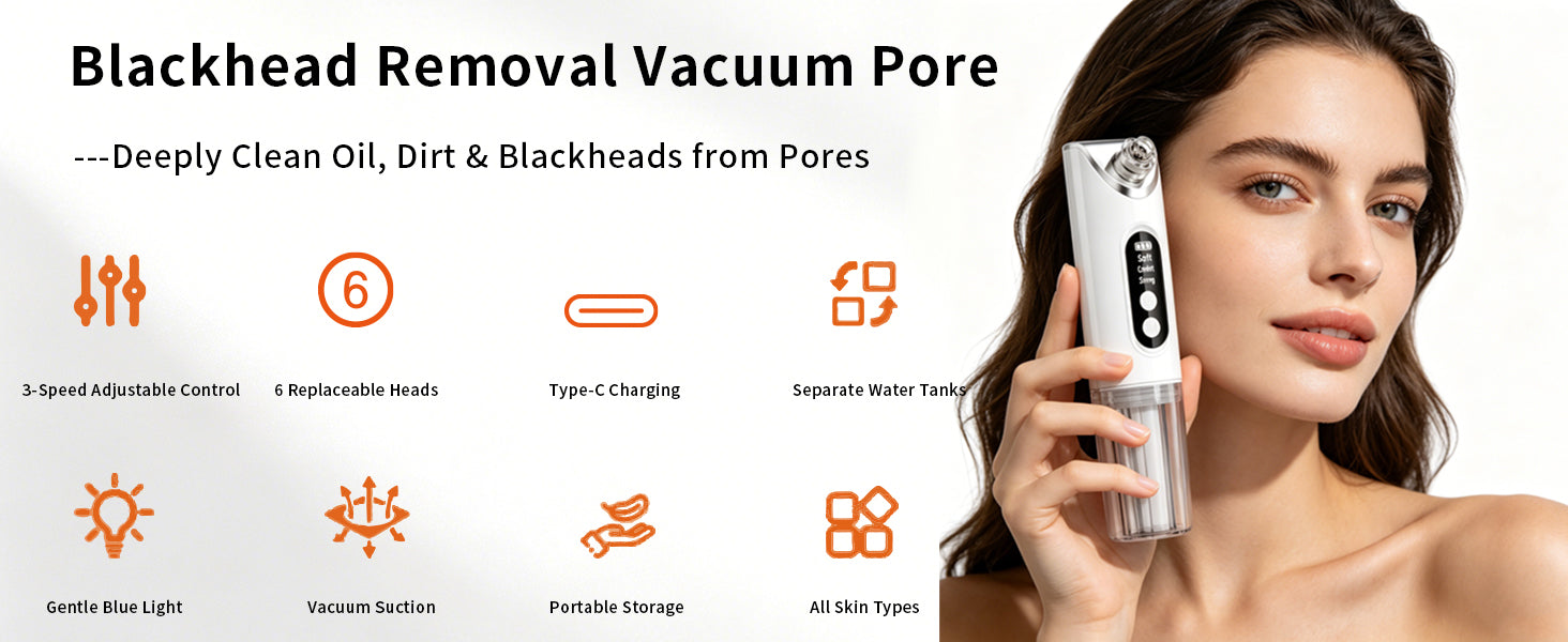 Electric Pore Vacuum and Blackhead Remover with Hydration System - 7